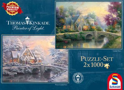 Frühjahr und Winter in Lamplight Manor (2x 1.000 Teile)