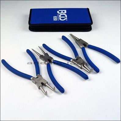 BGS Sprengringzangen Set 4-tlg. Sprengringzange Seegeringzangen 225 mm
