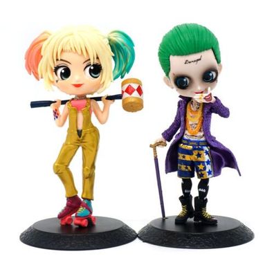 14CM Harley quinn JOKER Q Version figur justice league puppe kind spielzeug