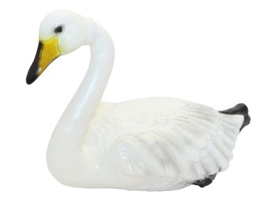 Schwan schwimmend Länge 52 cm Teichfigur & Gartenfigur aus Kunststoff Deko für Garten