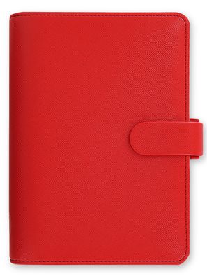 Filofax A6 Personal Saffiano Rot Zeitplaner Timer Agenda 23mm Ringe + Kalender 022473