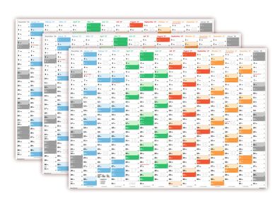 3 Stück Rainbow Premium Classic2 Wandkalender / Wandplaner DIN A2 2027 (gerollt)