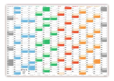 Rainbow Premium Classic2 Wandkalender / Wandplaner DIN A2 2027 (gerollt)