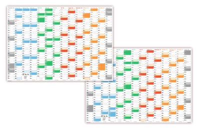 Rainbow Premium Classic2 Wandkalender / Wandplaner DIN A2 2026 + 2027 (gerollt)