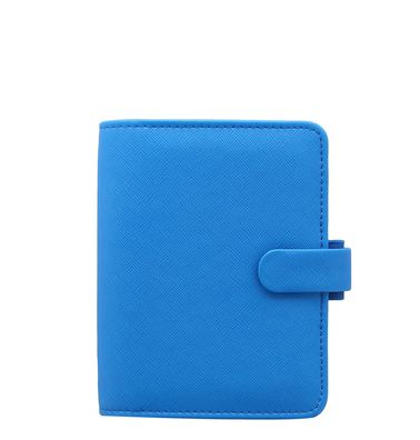 Filofax Pocket Organizer Saffiano Fluro Blau A7 Agenda 15 mm Ringe + Kalender 028767