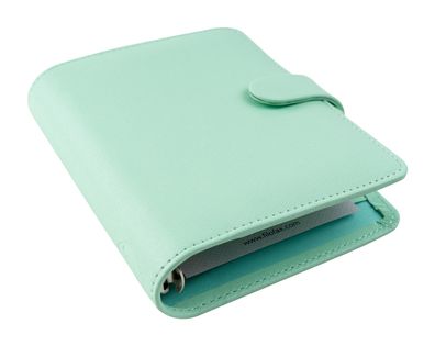 Filofax Pocket Organizer Saffiano Mint Grün A7 Agenda 15 mm Ringung + Kalender 028813