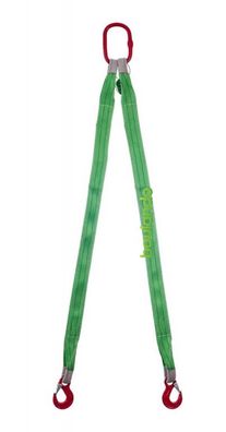 Hebebandgehänge 2 Strang 1400 kg 3 Meter Ösenhaken, Anschlagkette