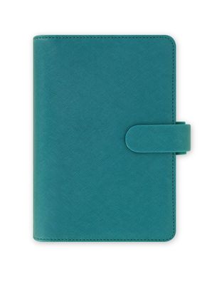 Filofax Pocket Organizer Saffiano Aquamarine A7 Agenda 15mm Ringung + Kalender 022526