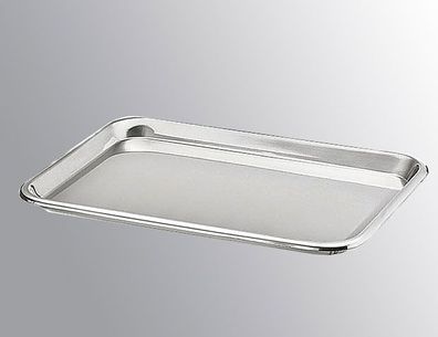 Labortablett aus Edelstahl 285x190x18
