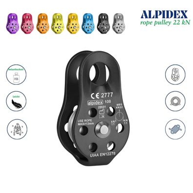 Kletterrolle 26kN - Feste Umlenkrolle aus Aluminium für Outdoor & Rettung