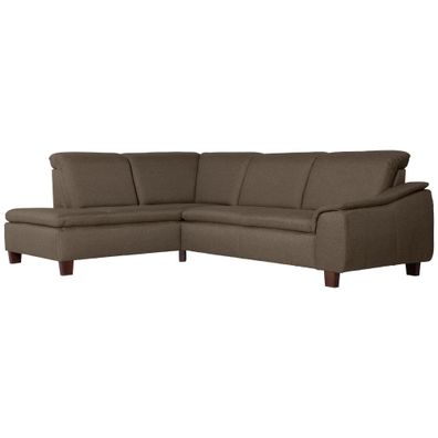 Ecksofa mit Ottomane links Katti Bezug Flachgewebe sahara