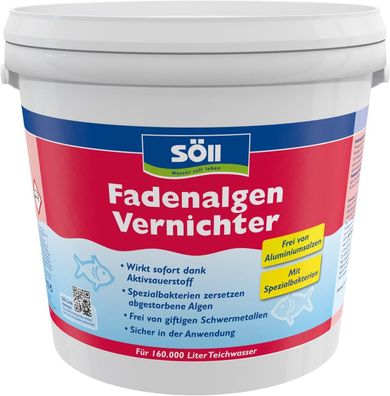 Söll Algenentferner 5 Kg FadenalgenVernichter für 160 Qbm Teichwasser