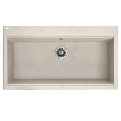 Granitspüle Einzelbecken TAU 50x90 Beige | Siphon im SET!