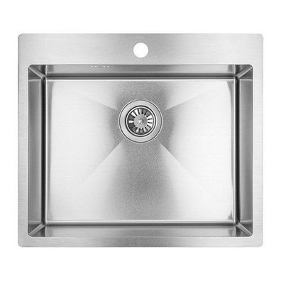 Spülbecken Einzelbecken aus Stahl Marmara 51x59 Inox | Siphon im SET!