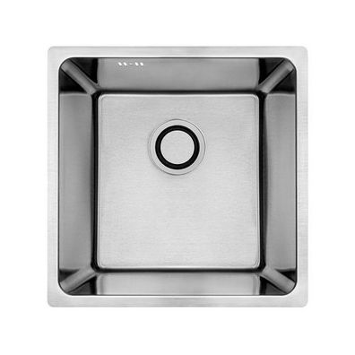Spülbecken Einzelbecken aus Stahl ADEN 44x44 Inox | Siphon im SET!