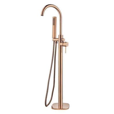 Freistehende Badewannenarmatur POLA Wannenarmatur für Badezimmer in Rosegold