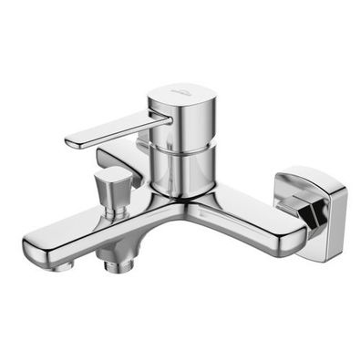 Badewannenarmatur Wasserhahn Glamour Wannenarmatur für Badezimmer in Silber