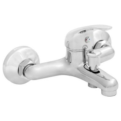 Badewannenarmatur Wasserhahn MITRIS Wannenarmatur für Badezimmer in Silber