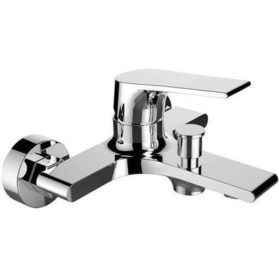 Badewannenarmatur Wasserhahn PLATO Wannenarmatur für Badezimmer in Silber