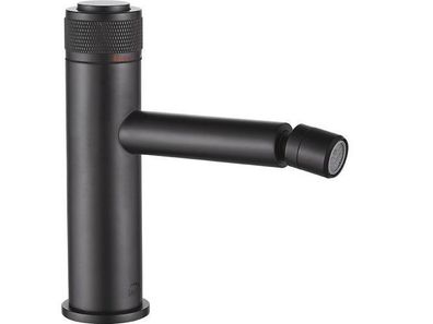 Bidetarmatur Wasserhahn VOLUMO Bidetmischer für Badezimmer in Schwarz + Click-Clack