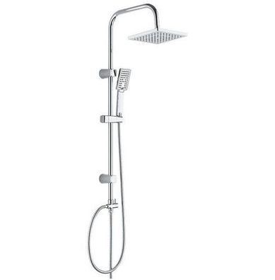 Regendusche set Handbrause Kvadrato Duschsystem in Silber