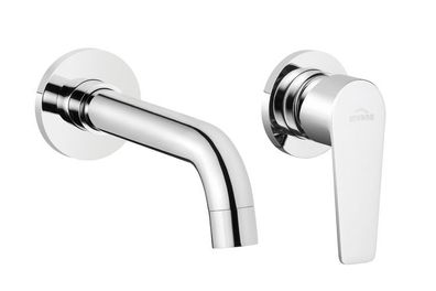 Unterputz Waschtischarmatur Wasserhahn DOKOS Mischbatterie für Badezimmer in Silber