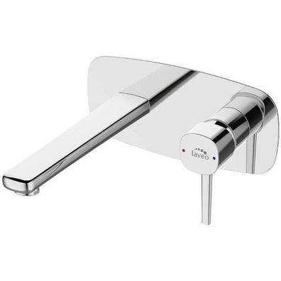 Waschtischarmatur Unterputz Wasserhahn POLA Mischbatterie in Silber + Click-Clack