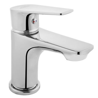 Waschtischarmatur Wasserhahn Kleine DOKOS Mischbatterie für Badezimmer in Silber