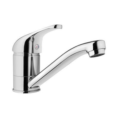Waschtischarmatur Wasserhahn Kleine PEREA Mischbatterie für Badezimmer in Silber