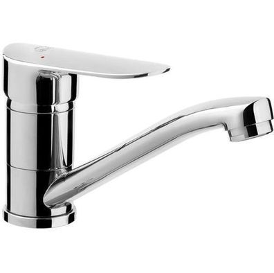 Waschtischarmatur Wasserhahn Kleine APPIA Mischbatterie für Badezimmer in Silber