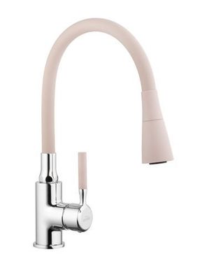 Küchenarmatur Wasserhahn POGO Küchenmischer mit flexiblen Auslauf für Küche in Beige