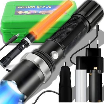 Taschenlampe LED Extrem Taktisch Super Hell Licht 3,7 V 4200mAh Lichtmodi Retoo