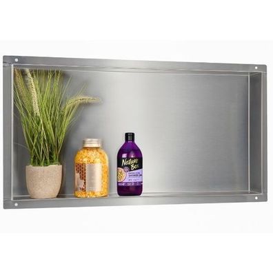 Duschnische Wandnische WALL BOX NO RIM 30x60x7 Silber | Duschablage Unterputz