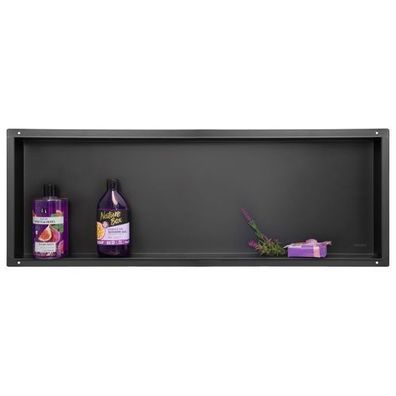 Duschnische Wandnische WALL BOX NO RIM 30x90x10 Schwarz | Duschablage Unterputz