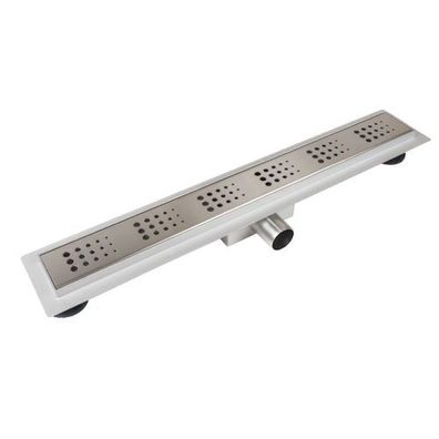 Duschrinnen Edelstahl DECOR DROPS NEXT 60 cm in Silber | Komplettset Bodenablauf