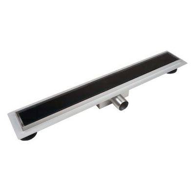 Duschrinnen Edelstahl G-DRAIN NEXT 90 cm in Schwarz, Abfluss Befliesbar 2in1