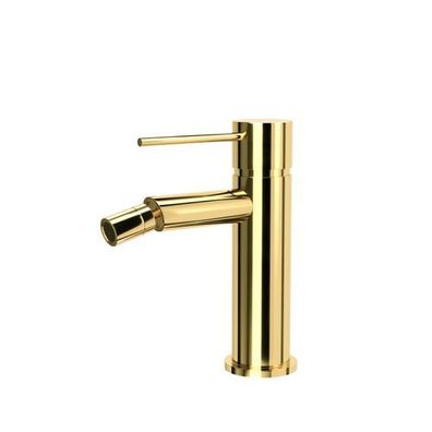 Bidetarmatur Wasserhahn LUGO Bidetmischer für Badezimmer in Gold, Einhebelmischer
