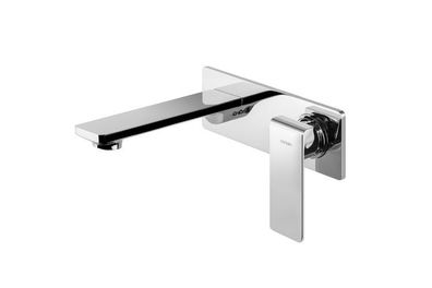 Waschtischarmatur Unterputz Wasserhahn TRINO Mischbatterie für Badezimmer in Chrom