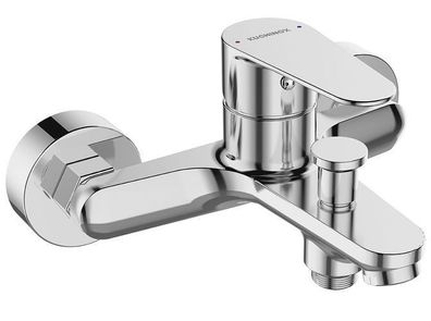 Badewannenarmatur Wasserhahn FRESNO Wannenarmatur für Badezimmer Chrom Wannenbatterie
