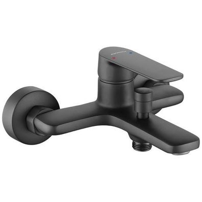 Badewannenarmatur Wasserhahn GAVA Wannenarmatur für Badezimmer Schwarz Wannenbatterie