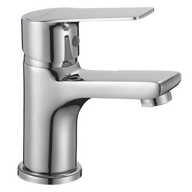 Waschtischarmatur Wasserhahn Kleine BORGO Mischbatterie in Chrom + Click-Clack