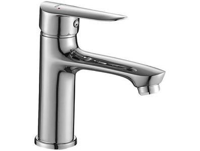 Waschtischarmatur Wasserhahn Kleine CENTO Mischbatterie in Chrom + Click-Clack