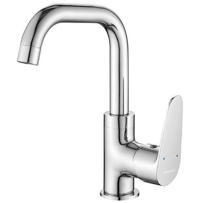 Waschtischarmatur Wasserhahn Hoch SAGRA Mischbatterie Waschtischmischer in Chrom