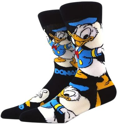Donald Duck Socken - Disney Cartoon-Socken in Blau, Schwarz und Weiß