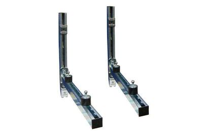 Wandkonsolen-Set Wandbefestigung Verzinkt 38x40x520mm - Inklusiv Vibrationsdämpfer M8