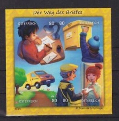 Österreich 2019 postfrisch MiNr. Block 103 Comicmarken-Puzzle selbstkleben