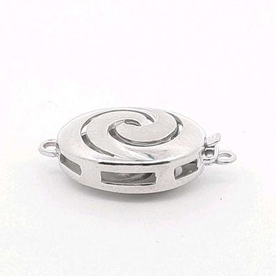 Schmuckschließe 9919 Schmuckverschluss Kettenverschluss Oval Silber