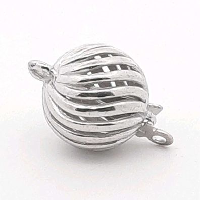 Schmuckschließe 9912 Schmuckverschluss Kettenverschluss Kugel Silber