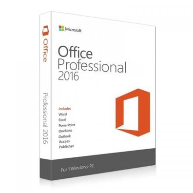 Microsoft Office 2016 Professional Plus Vollversion - 100% updatefähig - KEIN ABO