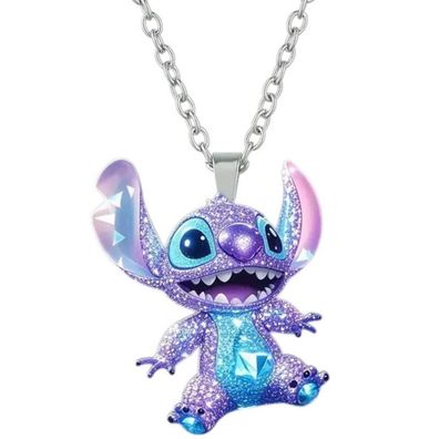 Stitch Acrylanhänger mit Kette - Leichter Herzschmuck für echte Lilo & Stitch Fans